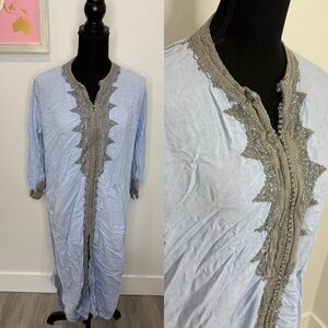 MC Maison du Caftan Embroidered Women’s Blue Caftan (L)
